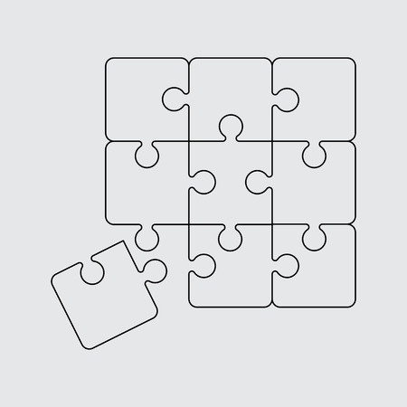 Puzzle. Flat style. Vector illustrationのイラスト素材