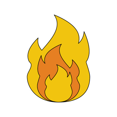 fire icon vector. Flat style. Cartoon style. Military symbol for web and mobile.のイラスト素材