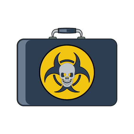 Radiation bag icon.Flat style. Cartoon style. Military symbol for web and mobile.のイラスト素材