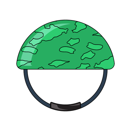 Soldier helmet icon. Flat style. Cartoon style. Military symbol for web and mobile.のイラスト素材