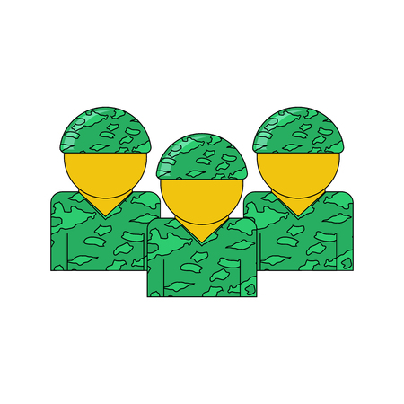 soldier vector icon. Flat style. Cartoon style. Military symbol for web and mobile.のイラスト素材