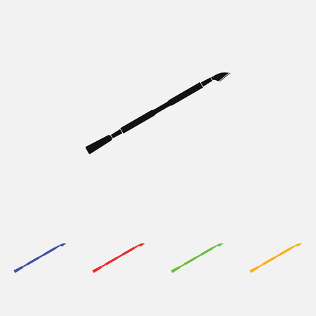 nail cuticle tool icon Flat styleのイラスト素材