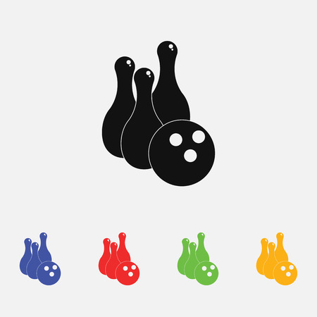 Icon of bowling flat style Simple toy train vector illustration. Line style.のイラスト素材