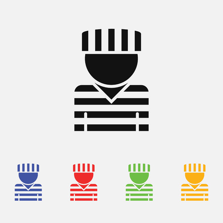 prisoner vector icon flat styleのイラスト素材