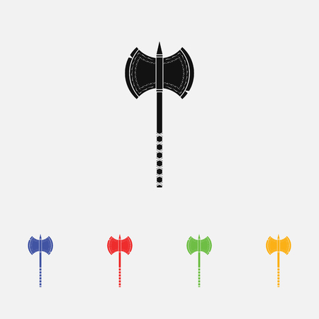 Handed Axe Viking vector Simple icon. Flat styleのイラスト素材