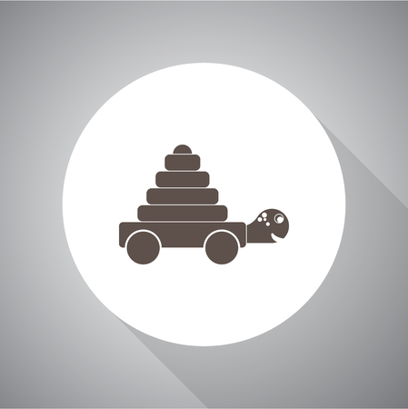 turtle pyramid vector icon. Flat styleのイラスト素材