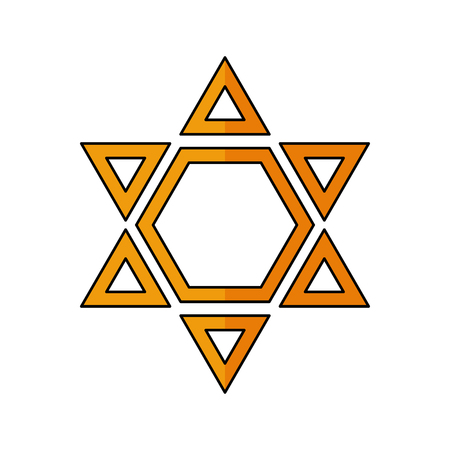 Star of David Vector illustration. Religion icon. Silhouette. Flat style.のイラスト素材