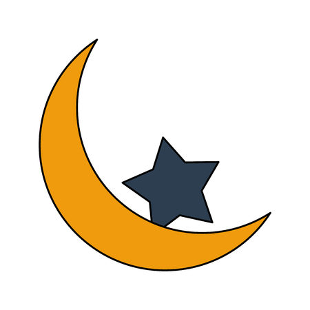 Islam symbol, Vector illustration. Religion icon. Silhouette. Flat style.のイラスト素材