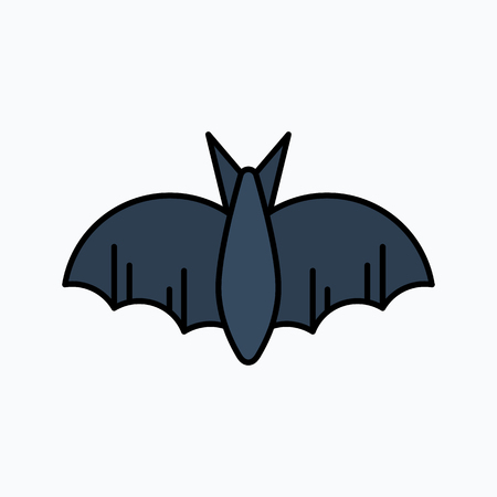 bat silhouettes - Halloween vector illustration. Iconのイラスト素材