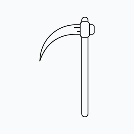 scythe icon vector. Halloween illustrationのイラスト素材