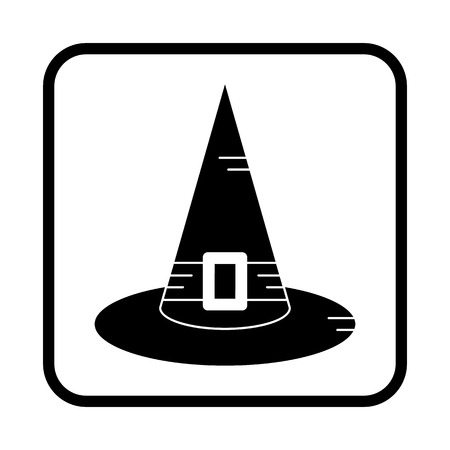 Witch Hat for Halloween, vector icon.のイラスト素材
