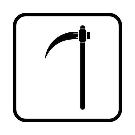 scythe icon vector. Halloween illustrationのイラスト素材