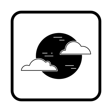 Moon vector illustration. Halloween iconのイラスト素材