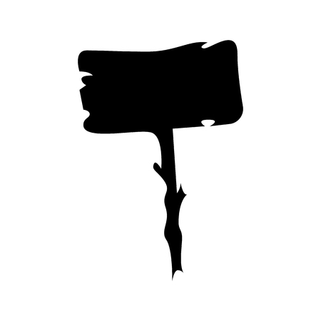 Wooden sign. Halloween icon. Vectorのイラスト素材