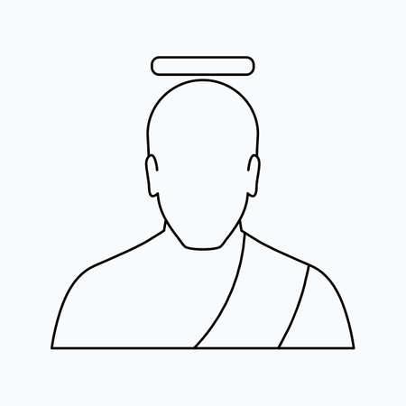 Angel Vector illustration. Religion icon. Silhouette. Flat style.のイラスト素材