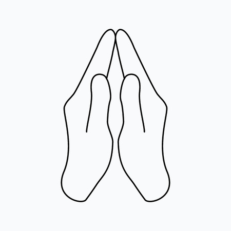 Prayer vector illustration. Religion icon. Silhouette. Flat style.のイラスト素材