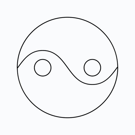 yin yang Vector illustration. Religion icon. Silhouette. Flat style.のイラスト素材