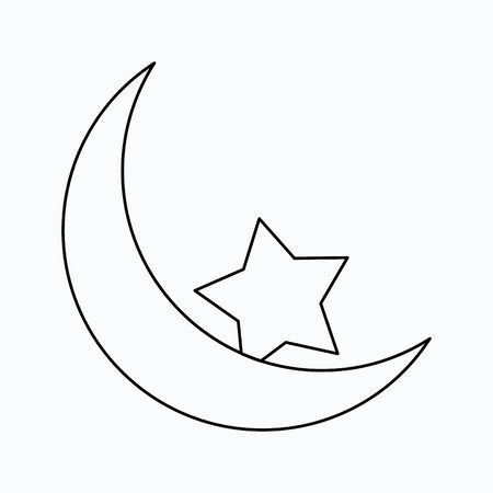 Islam symbol, Vector illustration. Religion icon. Silhouette. Flat style.のイラスト素材