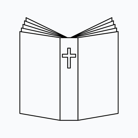 Bible Vector illustration. Religion icon. Silhouette. Flat style.のイラスト素材