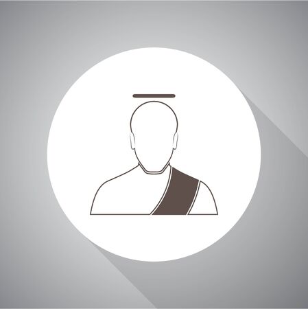 Angel Vector illustration. Religion icon. Silhouette. Flat style.のイラスト素材