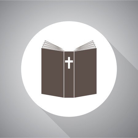 Bible Vector illustration. Religion icon. Silhouette. Flat style.のイラスト素材