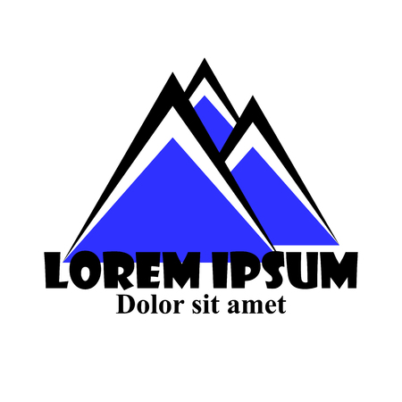 Blue mountain banner design.のイラスト素材