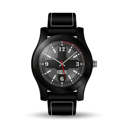 Realistic watch on white illustration.のイラスト素材