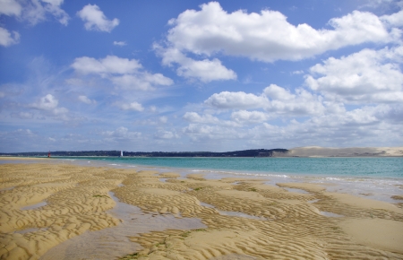 The banc darguin national park with view on great dune of Pyla or Pilatの写真素材