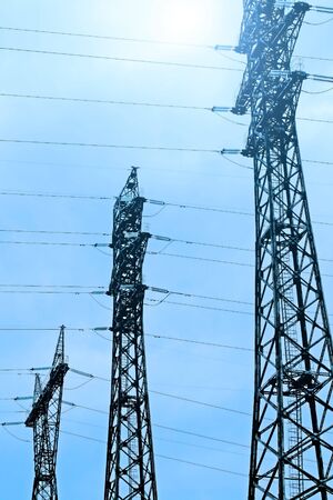 three electrical towers
