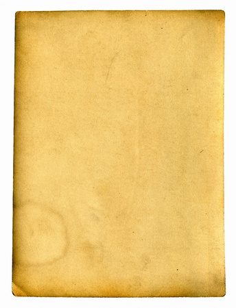 old paper page isolated on the whiteの写真素材