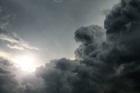 Dramatic Cloudscape Area with Ray of Light