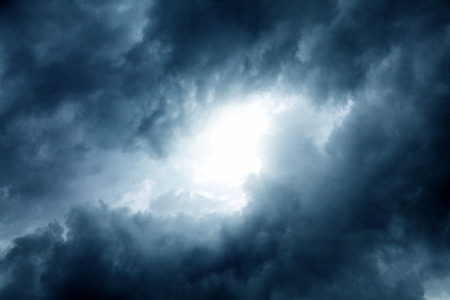 Dramatic Cloudscape Area with the Light in the centreの写真素材