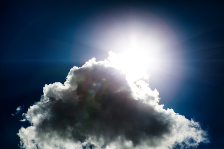 Dramatic Cloud with Sun and Skyの写真素材