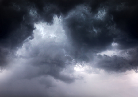 Dark and Dramatic Storm Clouds Area Backgroundの写真素材