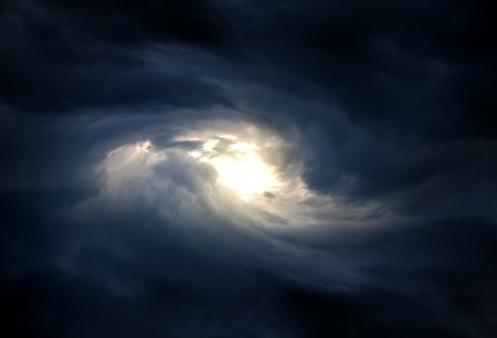 Blurred Swirl in the Dark Storm Cloudsの写真素材