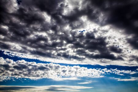 Dramatic Cloudscape Background with a Blue Sky