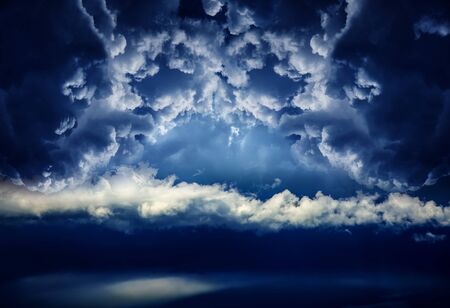 Dark and Dramatic Storm Clouds Area Background