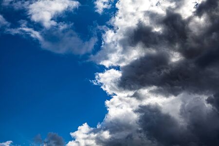 Dramatic Cloudscape Background with a Blue Skyの写真素材