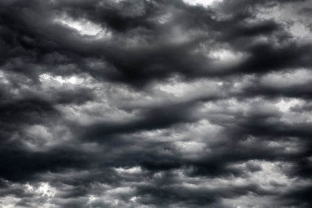Dark and Dramatic Storm Clouds Area Background