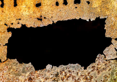 Hole in the Rusty Metal closeup