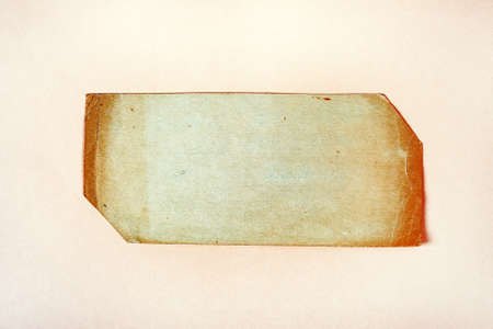 Old Empty Paper on the Cream Colour Backgroundの写真素材