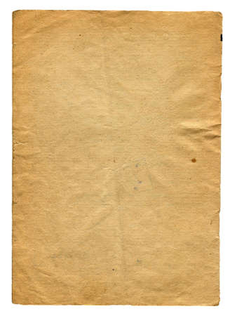 Old and Retro Paper Isolated on the White Backgroundの写真素材