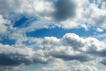 Dramatic Cloudscape Background with a Blue Skyの写真素材