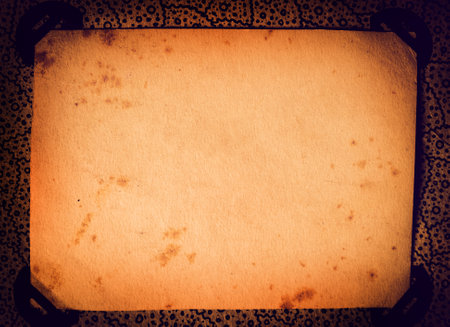 Vignetting and Toned Photo of the Old Blank Paper closeupの写真素材