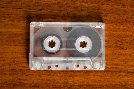Audio Cassette on the Tableの写真素材