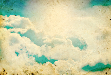 Old Toned Photo of the Clouds Backgroundの写真素材