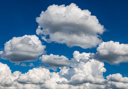 Clouds Background with a Blue Skyの写真素材