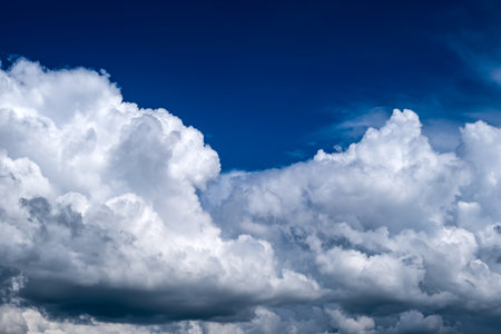Clouds Background with a Blue Skyの写真素材