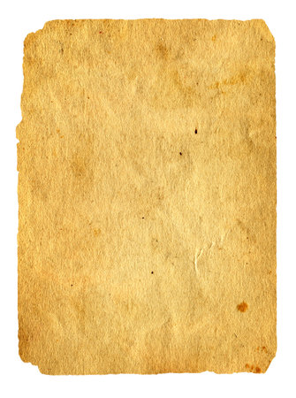 Old and Vintage Paper Isolated on the White Backgroundの写真素材