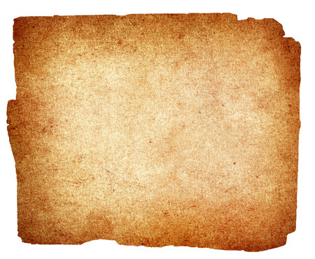 Old and Vintage Paper Isolated on the White Backgroundの写真素材